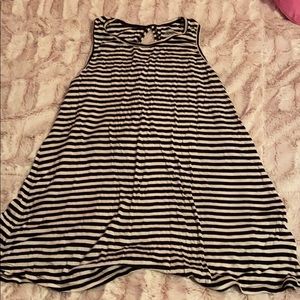 Black and white striped tank top